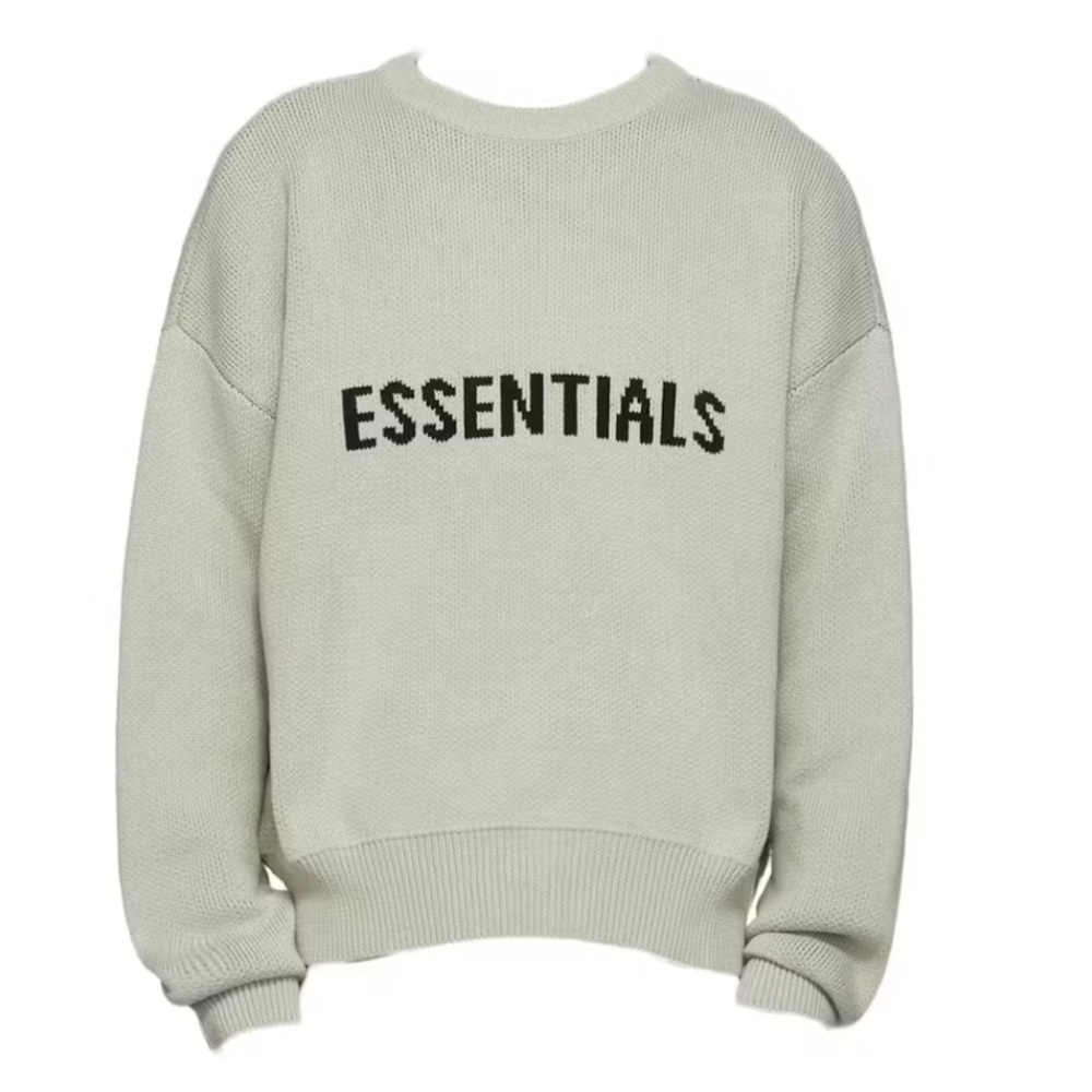 NWOT Fear of God Essentials Knit Sweatshirt in Concrete